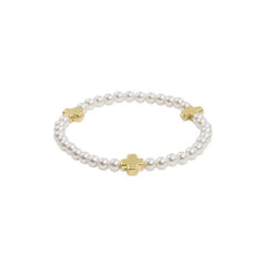 enewton Extends - Signature Cross Pearl Pattern 4mm Bead Bracelet