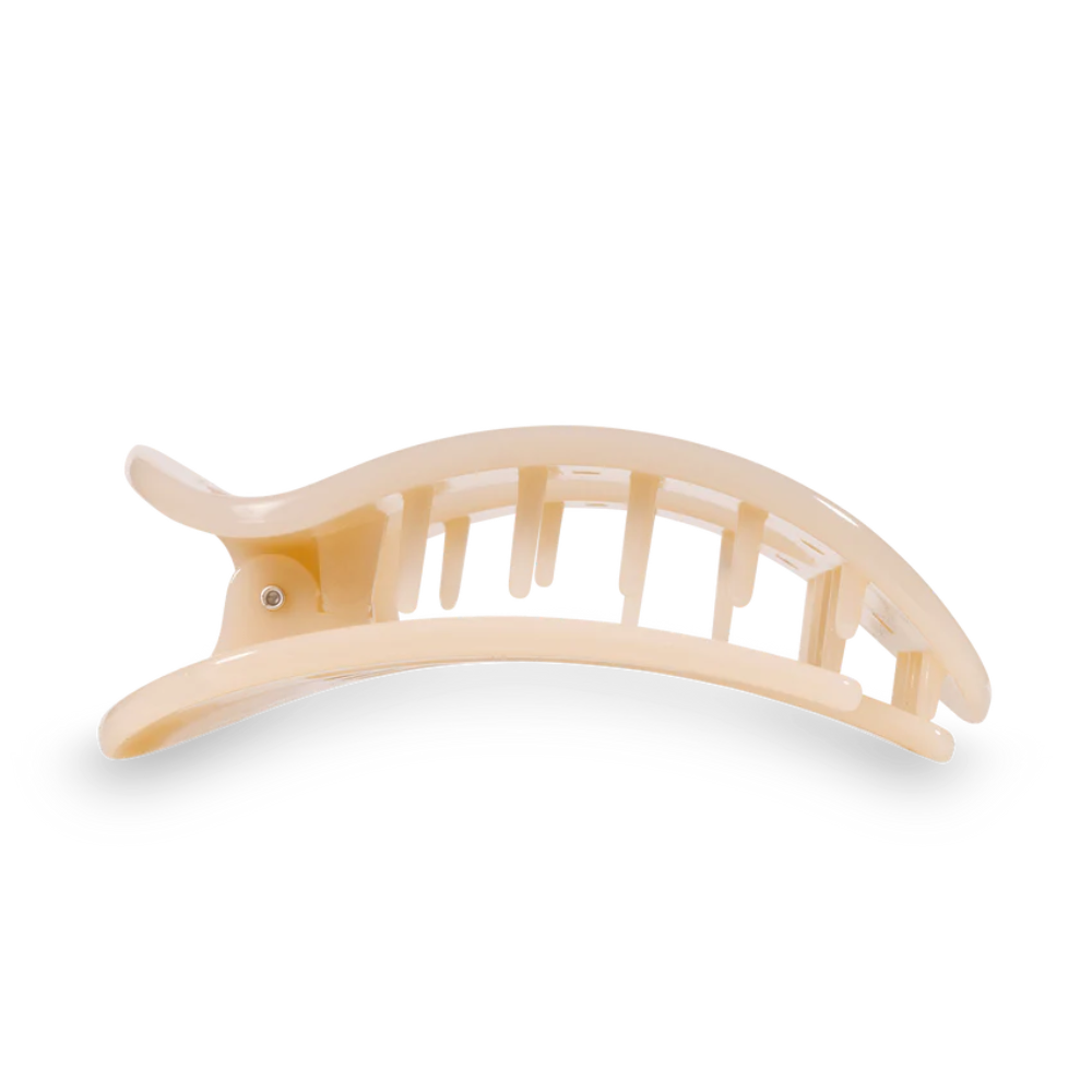 TELETIES Almond Beige Large Flat Hair Clip.