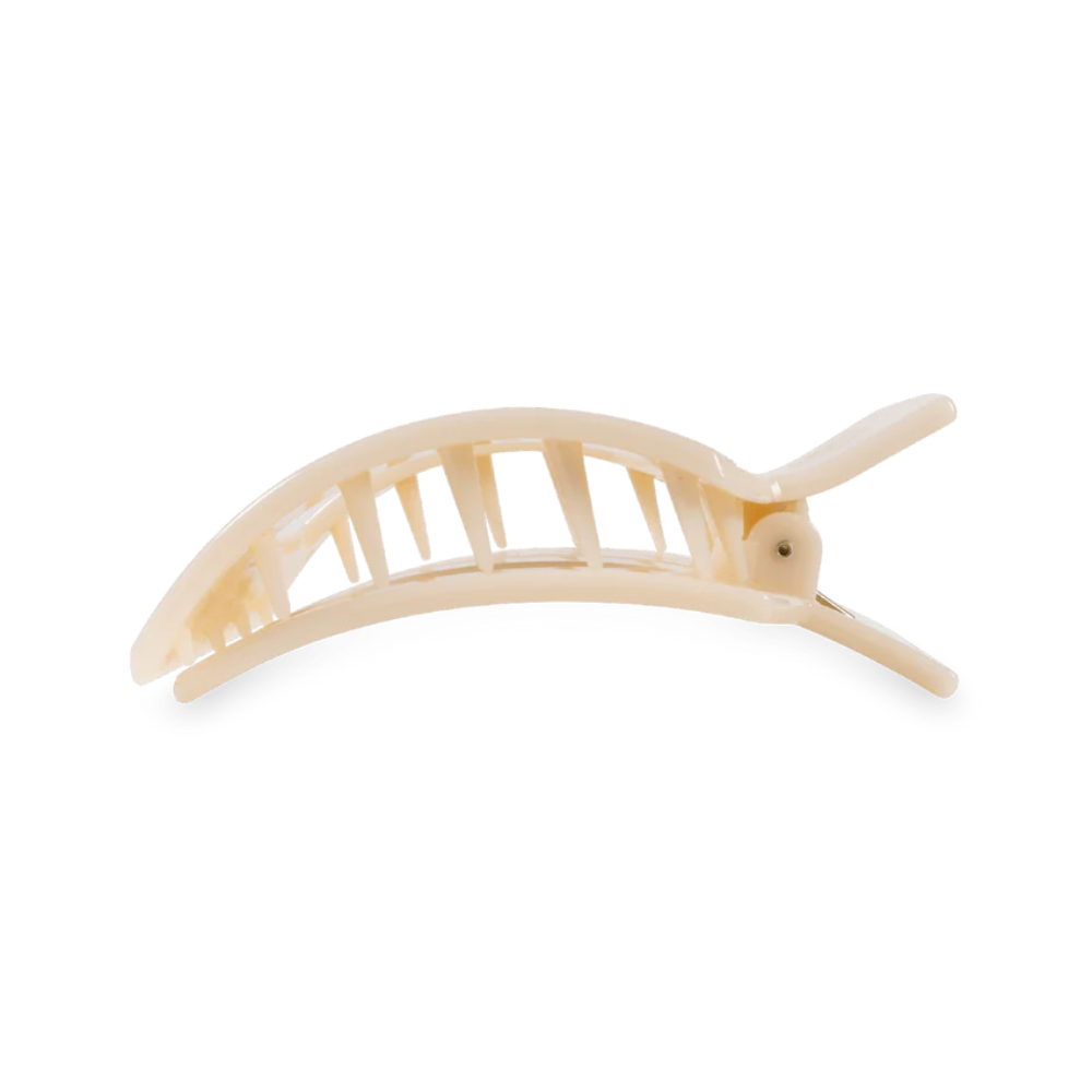 Almond Beige colored flat hair clip from TELETIES in size medium.