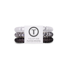 Teleties Hair Tie Pack Small | Silver Flames