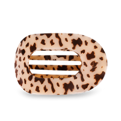 Teleties Large Flat Round Clip | Blonde Tortoise