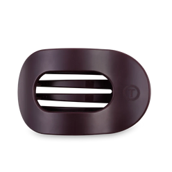 Teleties Large Flat Round Clip | Burgundy Bliss
