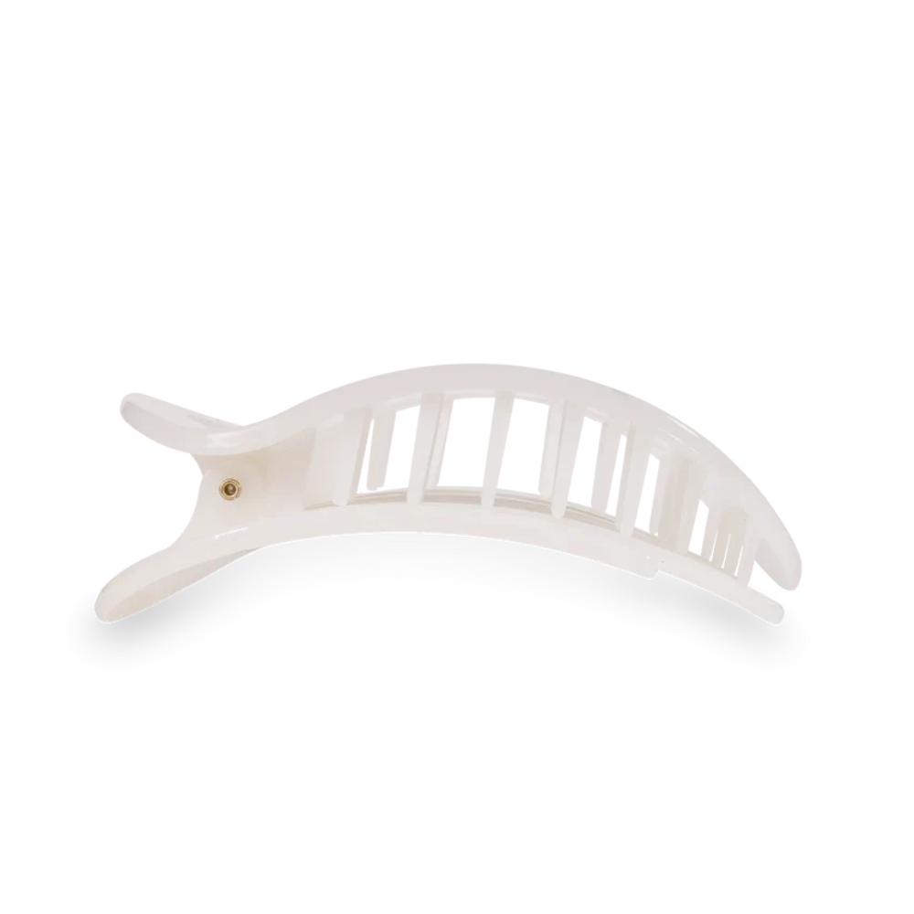TELETIES Coconut White Large Flat Hair Clip