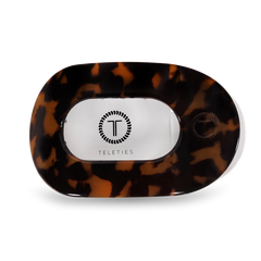 Teleties Large Flat Round Clip | Tortoise