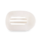 Teleties Medium Flat Round Hair Clip | Coconut White