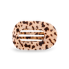 Teleties Medium Flat Round Hair Clip | Blonde Tortoise
