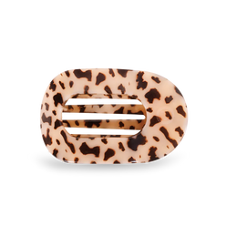 Teleties Medium Flat Round Hair Clip | Blonde Tortoise