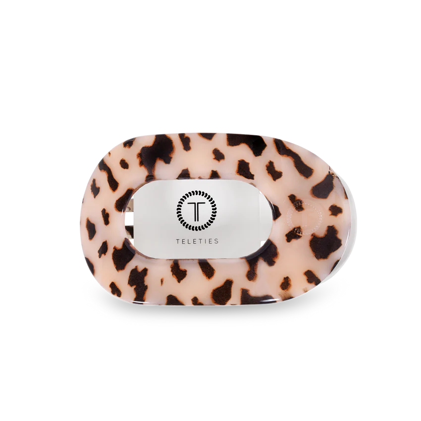 Teleties Medium Flat Round Hair Clip | Blonde Tortoise