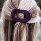 Teleties Medium Flat Round Hair Clip | Burgundy Bliss