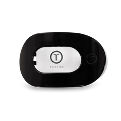 Teleties Medium Flat Round Hair Clip | Jet Black