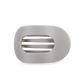 Teleties Medium Flat Round Hair Clip | Silver Flames