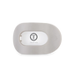 Teleties Medium Flat Round Hair Clip | Silver Flames