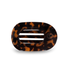 Teleties Medium Flat Round Hair Clip | Tortoise