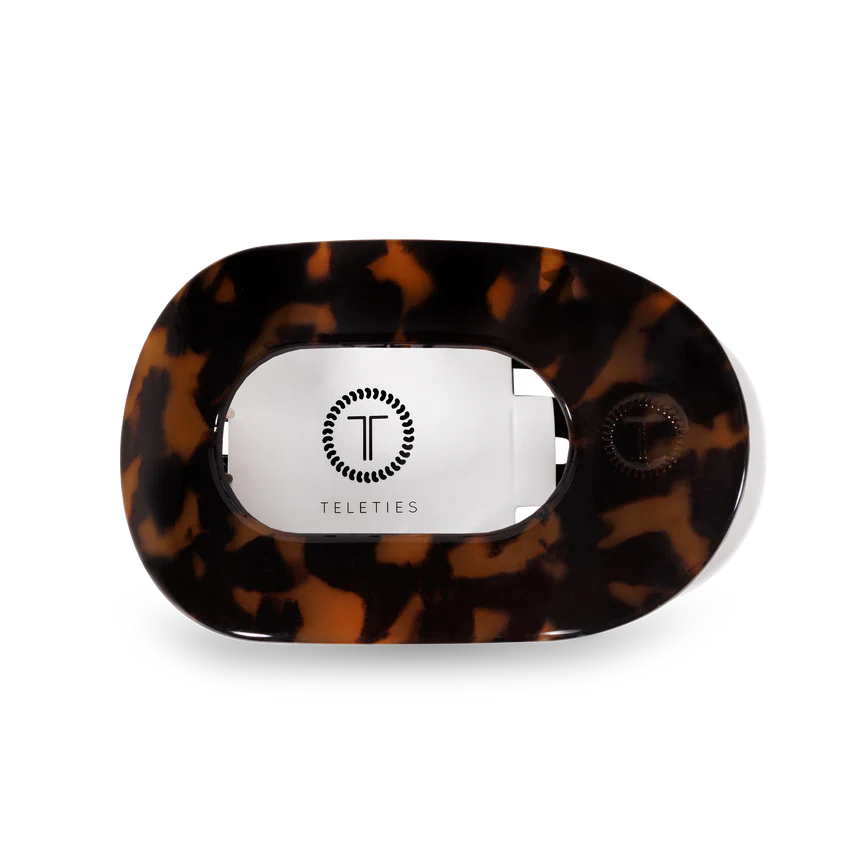 Teleties Medium Flat Round Hair Clip | Tortoise