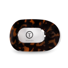 Teleties Medium Flat Round Hair Clip | Tortoise