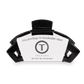 An open jet black hair clip claw from TELETIES.