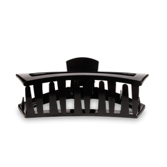 An open jet black hair clip claw from TELETIES.