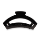 An open jet black hair clip claw from TELETIES.