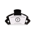 A TELETIES Open Jet Black Medium Hair Clip.