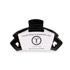 A TELETIES Open Jet Black Medium Hair Clip.