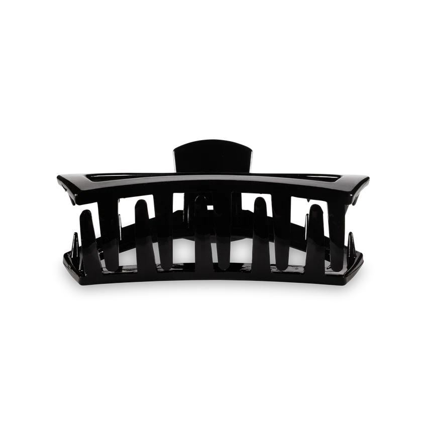 A TELETIES Open Jet Black Medium Hair Clip.