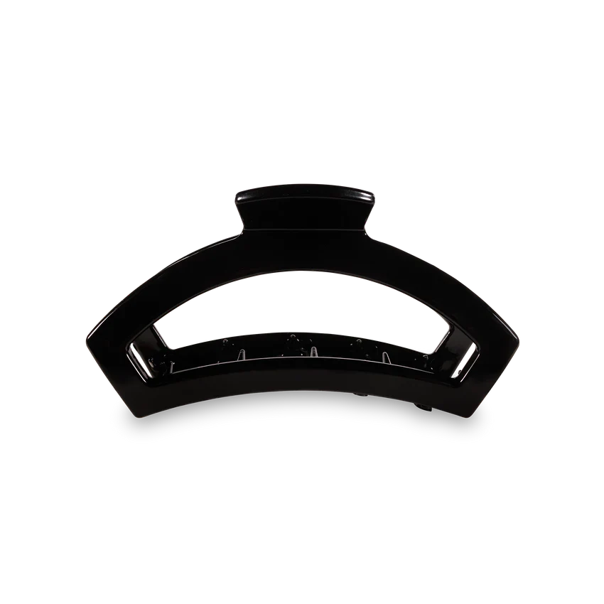 A TELETIES Open Jet Black Medium Hair Clip.