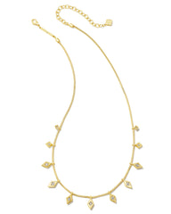 Kinsley Strand Necklace Gold White Cz