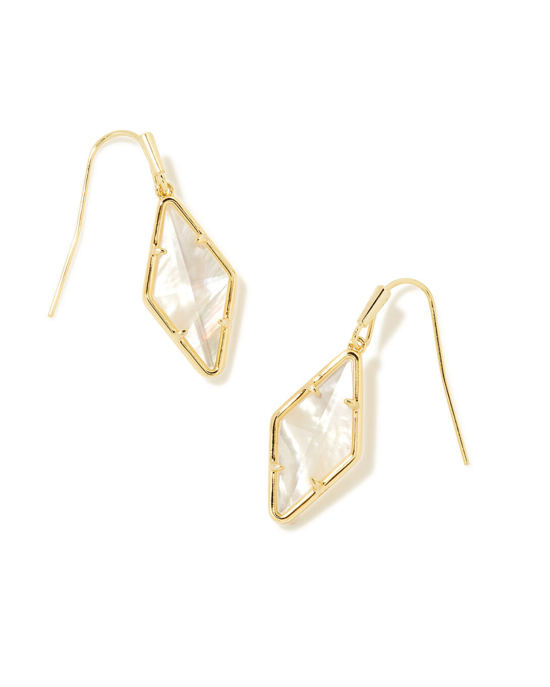 Kinsley Drop Earrings Gold Ivory Mother Of Pearl