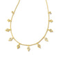 Kinsley Strand Necklace Gold White Cz