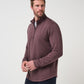 TravisMathew Fibercloud 1/4 Zip, front angle (Raisin)