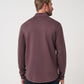 TravisMathew Fibercloud 1/4 Zip, back view (Raisin)