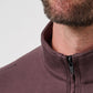 TravisMathew Fibercloud 1/4 Zip, zip detail (Raisin)