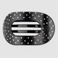Black Polka Dot Party Medium Flat Round Hair Clip