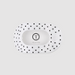 White Polka Dot Party Medium Flat Round Hair Clip