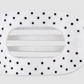 White Polka Dot Party Large Flat Round Hair Clip