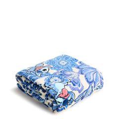 Plush Throw Blanket : Stitch Leafy Blooms