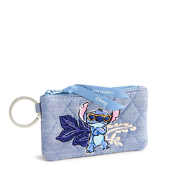 Zip ID Case: Stitch Leafy Blooms Chambray