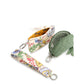 Dual Pouch Wide Wristlet: Prairie Blooms