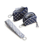 Dual Pouch Wide Wristlet: Rachel Ditsy Peacoat