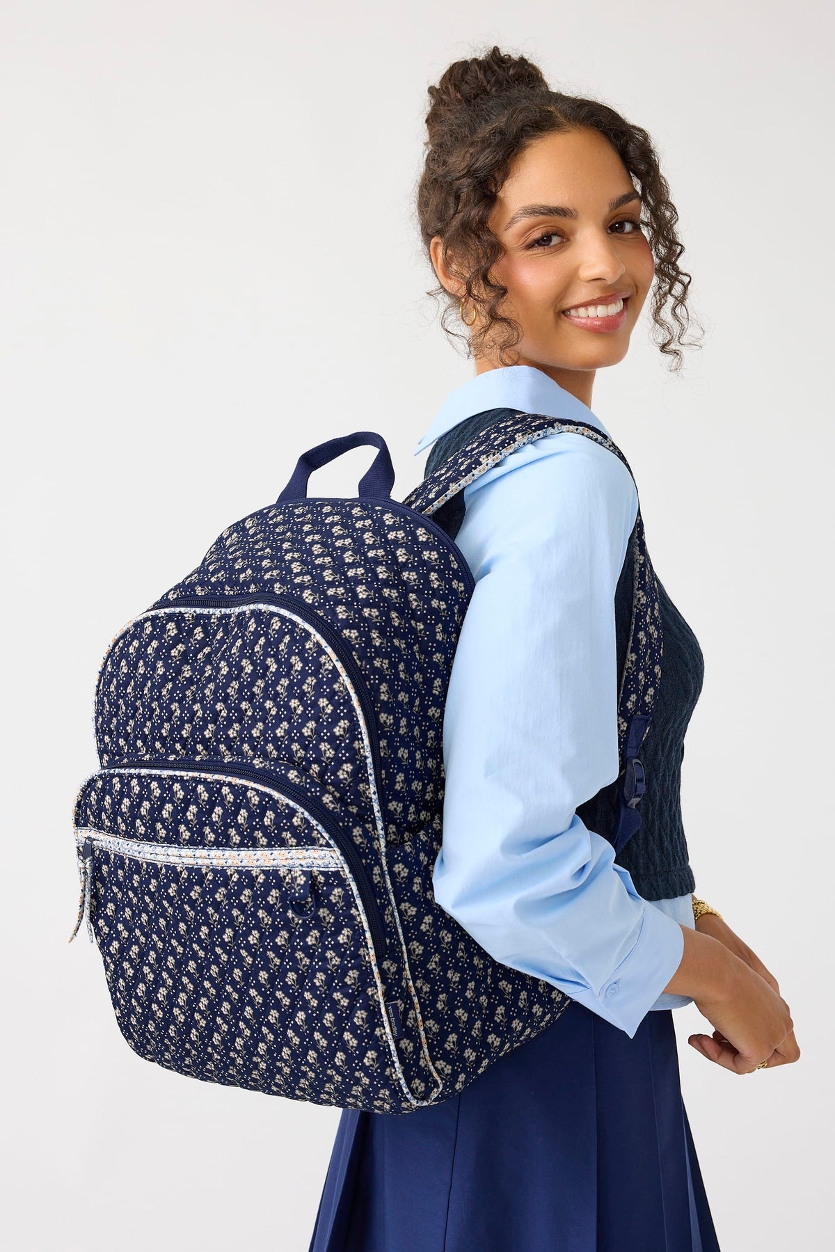 Bancroft Backpack: Rachel Ditsy Peacoat