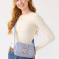 Becker Camera Bag Crossbody: Blue Leaf