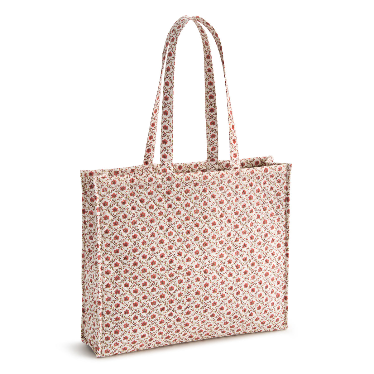Vera Bradley Branning Tote Mistletoe Lattice Eggnog, front view (Mistletoe Lattice Eggnog)