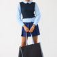 Vera Bradley Branning Tote Moonless Night, carried by model (Moonless Night)