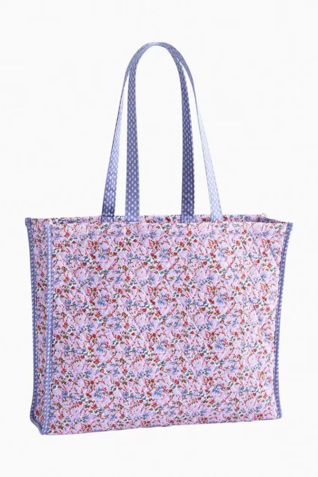 Vera Bradley Branning Tote Wildflower Sprigs Ditsy Lilac, front view (Wildflower Sprigs Ditsy Lilac)