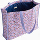 Vera Bradley Branning Tote Wildflower Sprigs Ditsy Lilac, open interior (Wildflower Sprigs Ditsy Lilac)
