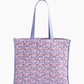 Vera Bradley Branning Tote, straight exterior view (Wildflower Sprigs Ditsy Lilac)