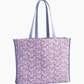 Vera Bradley Branning Tote, reverse angled exterior view (Wildflower Sprigs Ditsy Lilac)
