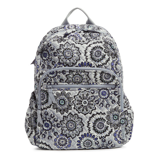 A Vera Bradley Campus Backpack in Tranquil Medallion pattern. 1230