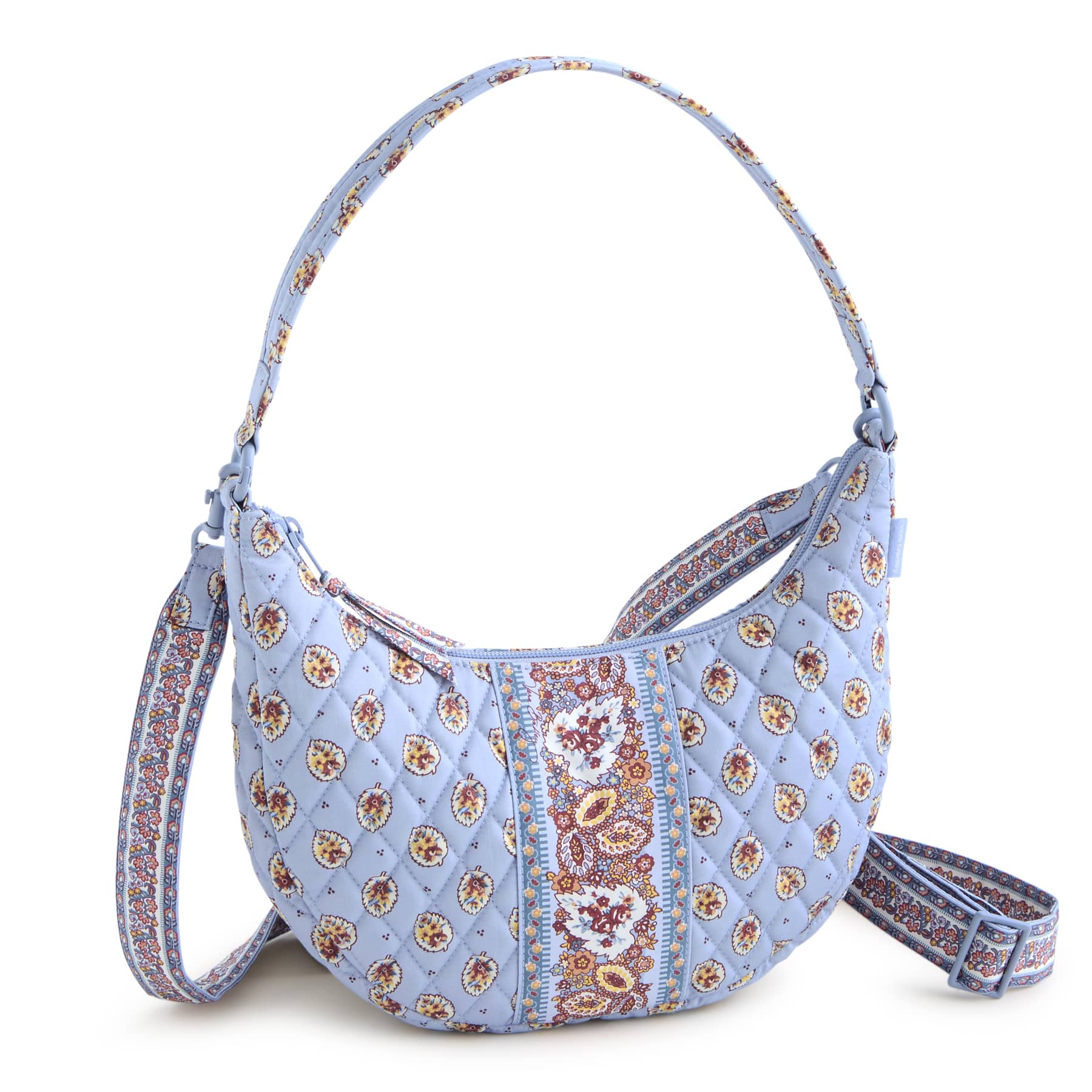 Clara Convertible Shoulder Bag: Blue Leaf
