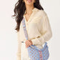 Clara Convertible Shoulder Bag: Blue Leaf